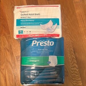 Supreme Quilted Adult Briefs - White